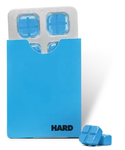 HardRx pack with blue tablets